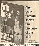 1989 Roger Kahn - Pete Rose My Story Book Newspaper Ad.jpg