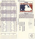 1971 Major League Baseball - All-Star Game Official Ballot.jpg