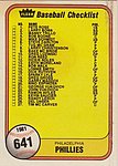 1981 Fleer - Phillies Checklist 641.jpg
