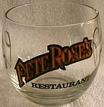 1975 Pete Roses Restaurant - Cocktail Glass - Brown Logo.jpg