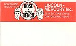1972 Pete Rose and Johnny Bench Lincoln Mercury - Business Card.jpg