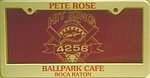 1992 Ballpark Cafe - License Plate w Holder.jpg