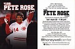 2013 Honeywell Center Wabash - Pete Rose 4192 Live Reds Glossy Ad Card.jpg