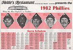 1982 Hottles Restaurant - Placemat and 1982 Phillies Schedule.jpg